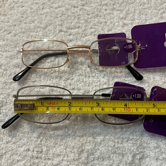 Lot Of 2 Reading Glasses Eyeglasses +1.00 One Wide Frame and One Regular - Picture 2 of 5